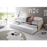 MID.YOU RAZTEGLJIVA POSTELJA 90 cm x 200 cm , bela, hrast sonoma | Shoptok.si