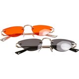 Urban Classics Accessoires Manhatten 2-Pack Sunglasses Silver/Black+Gold/Orange Cene