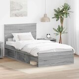  Okvir za krevet s uzglavljem Siva Sonoma 100 x 200 cm | shoptok.hr