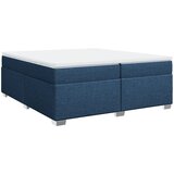  Krevet s oprugama i madracem plavi 200 x 200 cm od tkanine | shoptok.hr