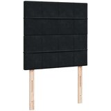vidaXL Box spring postelja z vzmetnico črna 80x200 cm žamet | Shoptok.si