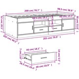  Dnevni krevet s ladicama bez madraca siva boja betona 100x200cm | shoptok.hr