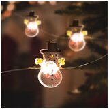 Family Christmas LED svetlobni niz na baterije s snežaki 10 LED diod 1,2 metra toplo bela 2 x AA | Shoptok.si
