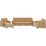 vidaXL 4-dijelni set sofa s jastucima smeđi baršunasti Cijene