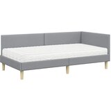  Kutni krevetni okvir s madracem 2 kom. Svijetlo siva Svjetlosiva 90 x 190 cm | shoptok.hr