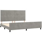  Okvir za krevet bez madraca svjetlosivi 200 x 200 cm baršunasti | shoptok.hr
