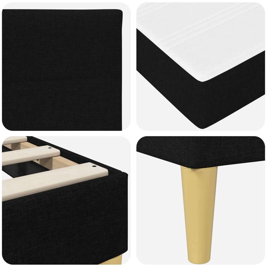  Okvir za krevet Crna 90 x 190 cm Poliester - Crna 90 x 190 cm | shoptok.hr