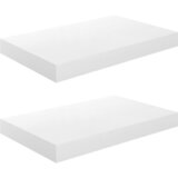 Maison Chic 2 kosi Lebdeče Stenske Police - Viseče police sijaj bele 40x23x3,8 cm MDF, (21758705) Cene