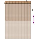 Rolo zavjesa Prirodna i smeđa 130 x 220 cm Bambus | shoptok.hr