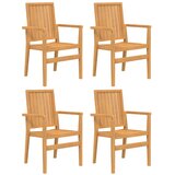  Složive vrtne stolice 4 kom 56,5x57,5x91 cm od masivne tikovine | Eponuda.ba