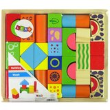 Montessori set različitih drvenih oblika za kreativno građenje | shoptok.hr