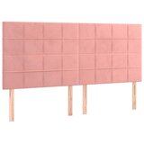  Krevet s oprugama i madracem ružičasti 200x200 cm baršunasti | shoptok.hr