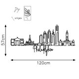 WALLXPERT Zidna dekoracija Philadelphia, 120 x 57 x 1,5 cm, Crna | Eponuda.ba