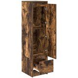 vidaXL Visoka omara dimljen hrast 29,5x34x119,5 cm inženirski les | Shoptok.si