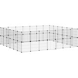  Kavez za ljubimce s 52 panela i vratima crni 35 x 35 cm čelični | shoptok.hr