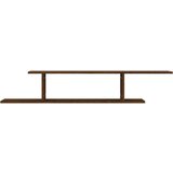  Stenska TV polica rjav hrast 125x18x23 cm konstruiran les, (20601089) | Shoptok.si