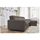 Bobochic Paris siva/rjava raztegljiva kotna sedežna garnitura iz rebrastega žameta (s kotom po izbiri) monaco | Shoptok.si