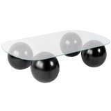 Hanah home sto za dnevnu sobu evara black transparent | ePonuda.com