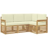  Set vanjskih sofa 4 pcs Bijela i krem 187,5 x 128,5 x 73 cm | shoptok.hr