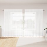 vidaXL Čipkasta Zavesa z zavesami Cvetlični Bela 300 x 245 cm Poliester | Shoptok.si
