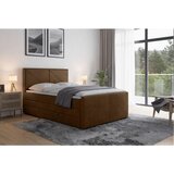 MID.YOU POSTELJA BOXSPRING 140 cm x 200 cm , les, kovina, umetna masa, tekstil rjava | Shoptok.si