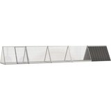 vidaXL Kletka za zajce antracit 504,5x80,5x71 cm pocinkano jeklo | Shoptok.si