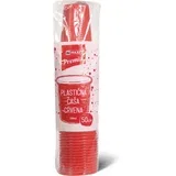 čaša plast.crvena 200ml 50/1 premia/