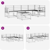  Set vanjskih sofa 6 kom. Bijela Čvrsto drvo akacije | shoptok.hr