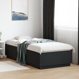  Okvir za krevet s LED svjetlima crni 100 x 200 cm drveni Cijene