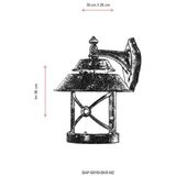 Opviq Vanjska zidna lampa BAP-68199-BKR-M2, 36 cm, IP65, E27, 40W, Smeđa | Eponuda.ba