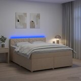  Boxspring krevet s madracem Krem 180 x 200 cm Tkanina 180 x 200 x 100.5 cm Cijene
