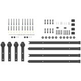 vidaXL Komplet opreme za drsna vrata 152,5 cm jeklo črne barve | Shoptok.si