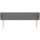  Uzglavlje s ušima tamnosivo 183x16x78/88 cm od tkanine | shoptok.hr
