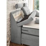 MID.YOU POSTELJA BOXSPRING 180 cm x 200 cm , tekstil, leseni material svetlo siva | Shoptok.si