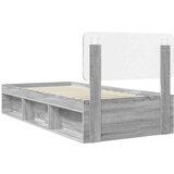  Okvir za krevet s uzglavljem Siva Sonoma 100 x 200 cm | shoptok.hr