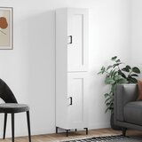 vidaXL Visoka omara bela 34,5x34x180 cm inženirski les | Shoptok.si