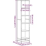 vidaXL Knjižna omara črna 40x35x170,5 cm iverna plošča | Shoptok.si