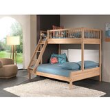 Vipack Dječji krevet od punog hrasta na kat s podnicom 140x200/90x200 cm u prirodnoj boji Forrest – | shoptok.hr