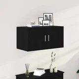 vidaXL Stenska omara črni hrast 80x39x40 cm inženirski les
