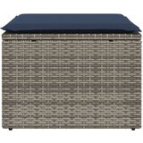  Stolica za vrt s jastučićem siva 55x55x37 cm Poliratan - Siva 1 bez spremišta | shoptok.hr