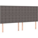  Krevet s oprugama i madracem sivi 160x200 cm od umjetne kože | shoptok.hr