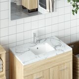 vidaXL Kopalniški umivalnik bel 39x30x18,5 cm pravokoten keramičen Cene