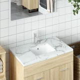 vidaXL Kupaonski umivaonik bijeli 39x30x18 5 cm pravokutni keramički