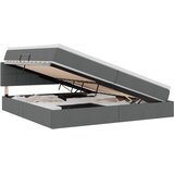  s madracem i skladištem Tamno siva 200 x 200 cm Baršun | shoptok.hr
