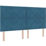 Box Postelja z vzmetnico z vzmetnico Temno modra 180 x 200 cm Žamet, (5000126799) | Shoptok.si