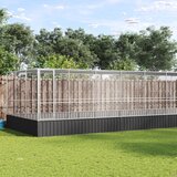 vidaXL Voliera s podaljškom srebrna 725x307x212 cm jeklo Cene