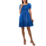 Gemre Lorinka Blue Ruched Mini Dress | shoptok.hr