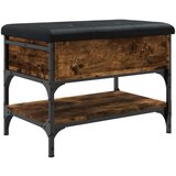 vidaXL klupa za cipele boja dimljenog hrasta 62x42x45 cm drvena | shoptok.hr