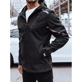 DStreet Softshellowa kurtka męska z kapturem czarna | Shoptok.si