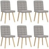  Jedilni stoli 6 kosov Cloud Grey Fabric, (21822526) Cene